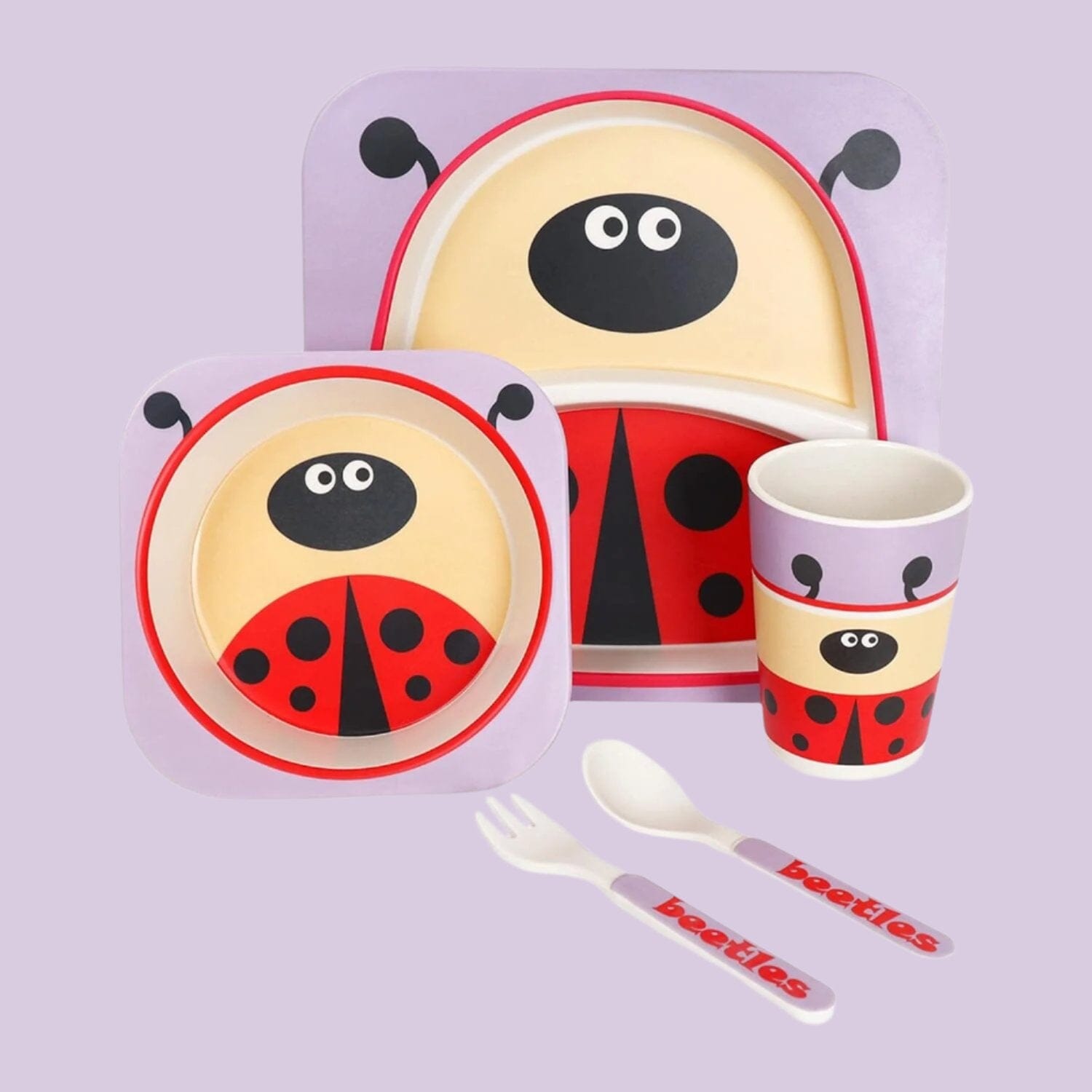 Vaisselle Bébé - BambooKid™ - Coccinelle - Bebe repas