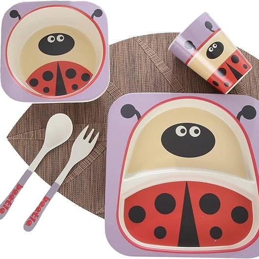 Vaisselle Bébé - BambooKid™ - Coccinelle - Bebe repas