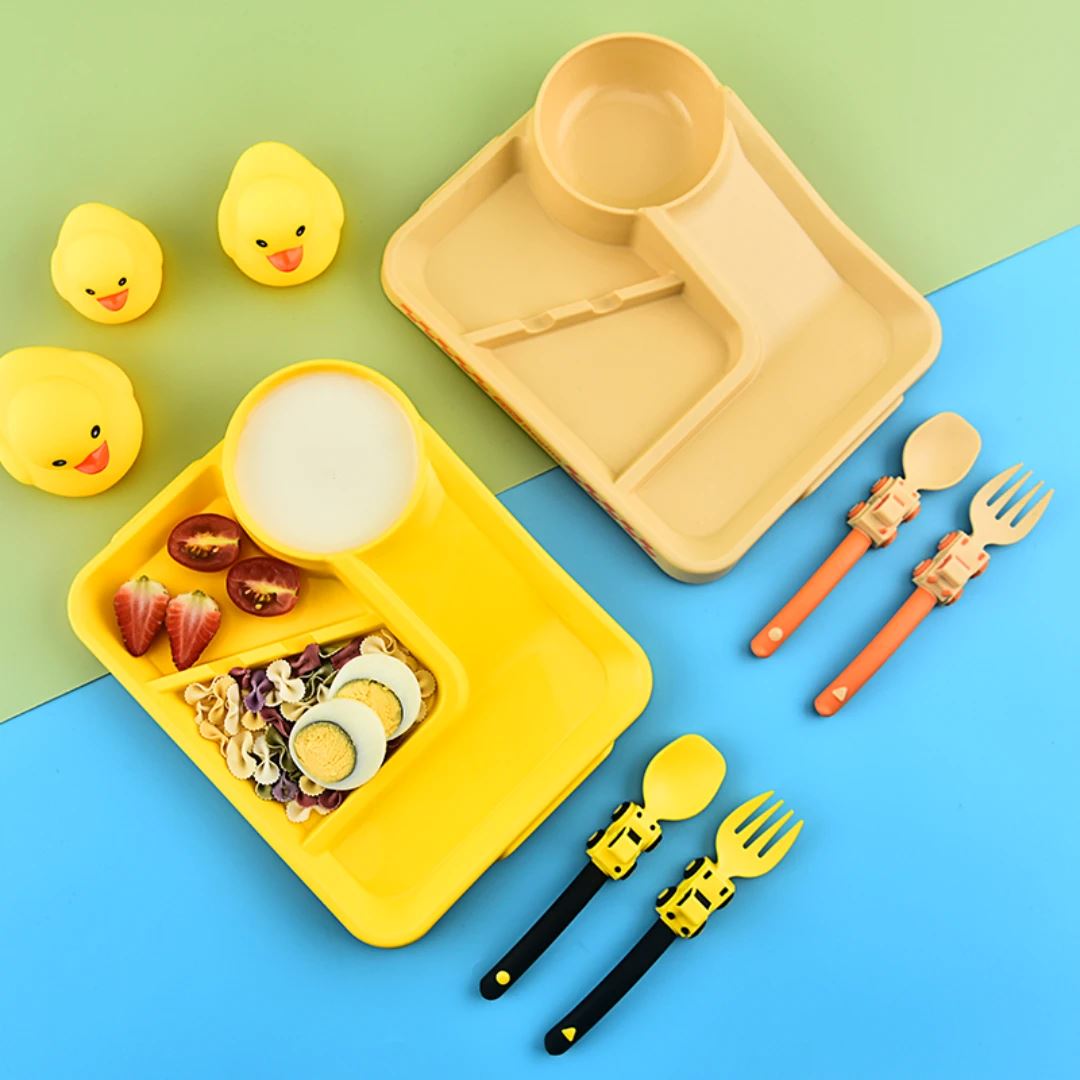 Vaisselle Bébé - CoursePlate™ - Jaune - Bebe repas