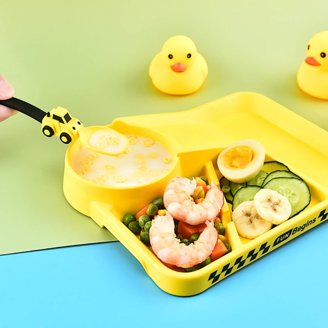 Vaisselle Bébé - CoursePlate™ - Jaune - Bebe repas