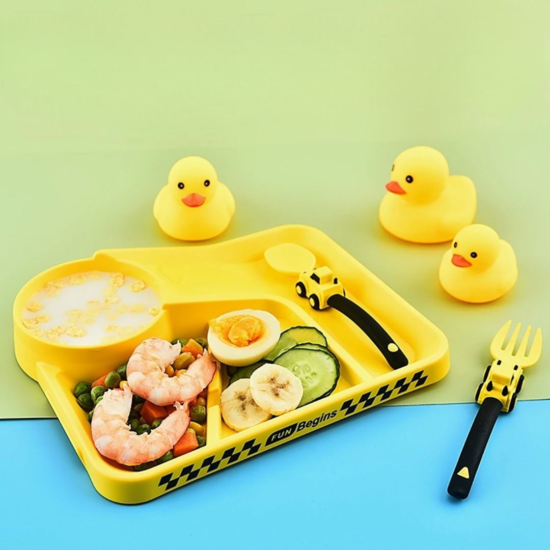 Vaisselle Bébé - CoursePlate™ - Jaune - Bebe repas