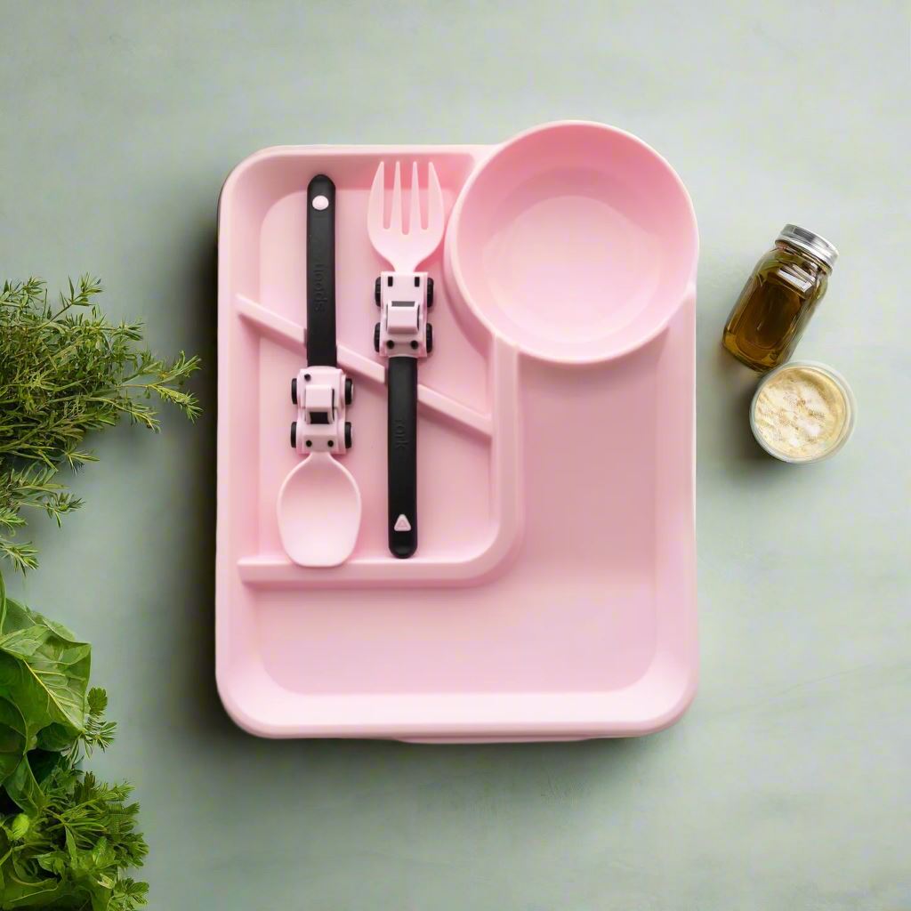 Vaisselle Bébé - CoursePlate™ - Rose - Bebe repas