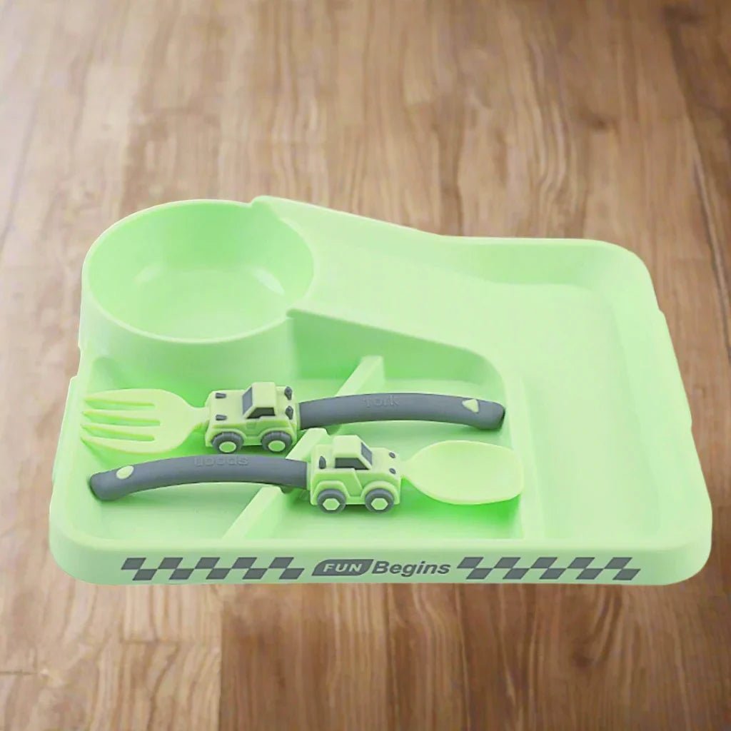 Vaisselle Bébé - CoursePlate™ - Vert - Bebe repas